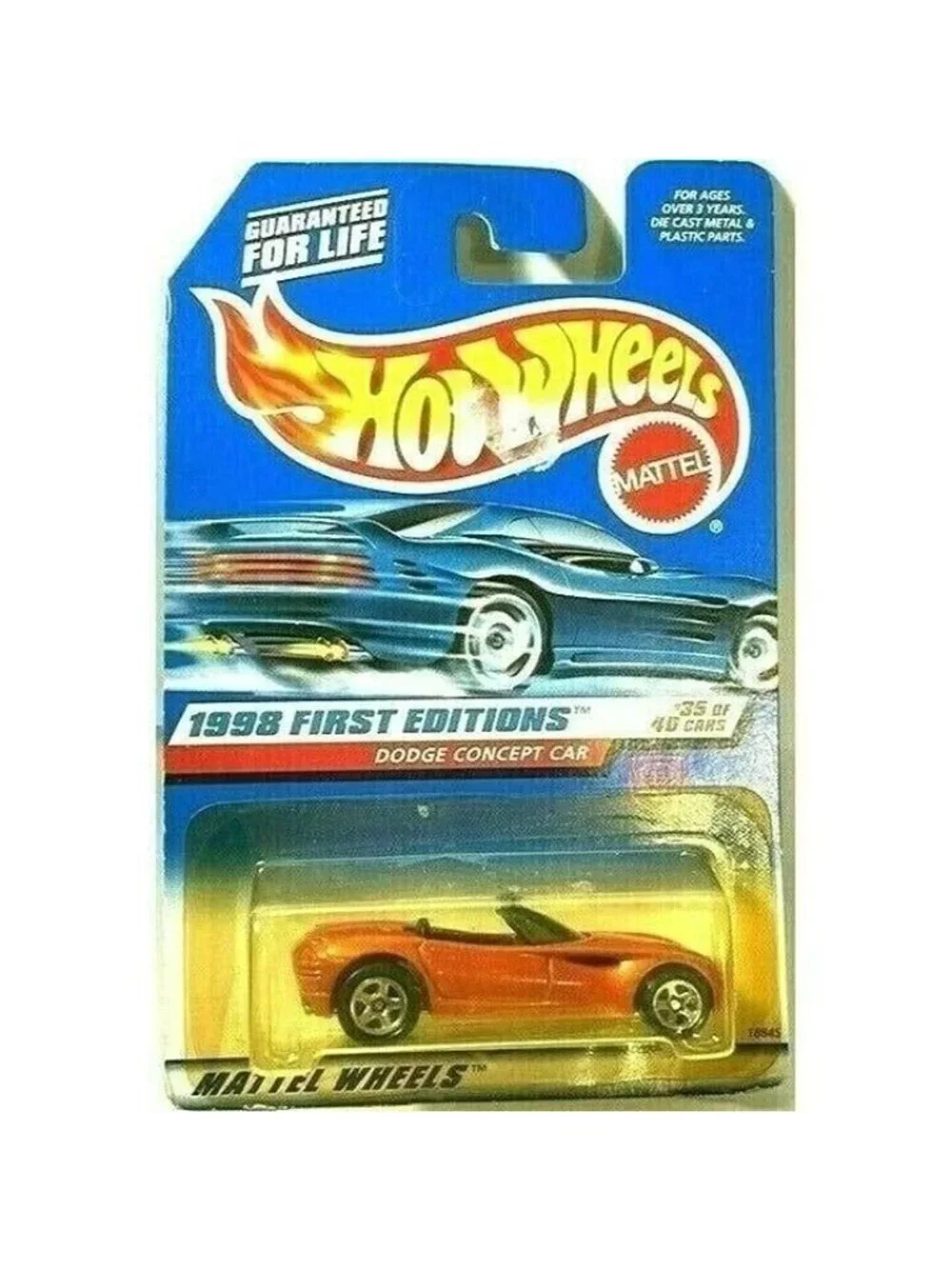 Vintage Die Cast Hot Wheels 1998 First Editions 35/40 Dodge Concept Car 672